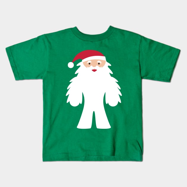 Funny Yeti Santa Claus Kids T-Shirt by MedleyDesigns67